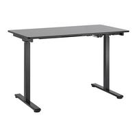 Výškově nastavitelný psací stůl Romina 120x59 cm - černá, Moderní, kov/dřevo (120/59/73,1-123,1cm) - Bessagi Home