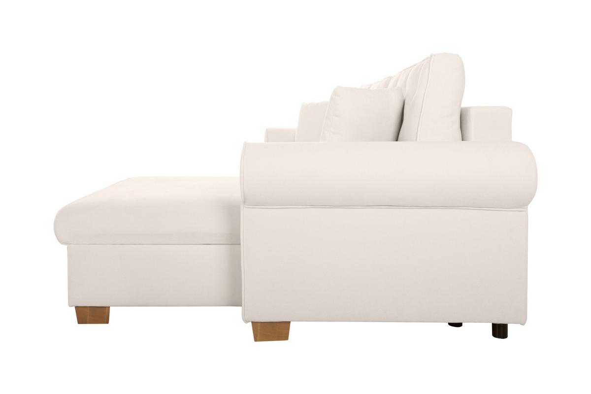 Ecksofa Arles, Creme 02 S: 266x161 Cm - Buchefarben/Creme, Design, Textil (266/161cm) - MID.YOU