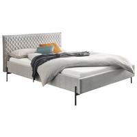 Polsterbett Gloria Gepolstertem Kopfteil 160x200 - Anthrazit/Grau, MODERN, Textil (160/200cm) - Hasena
