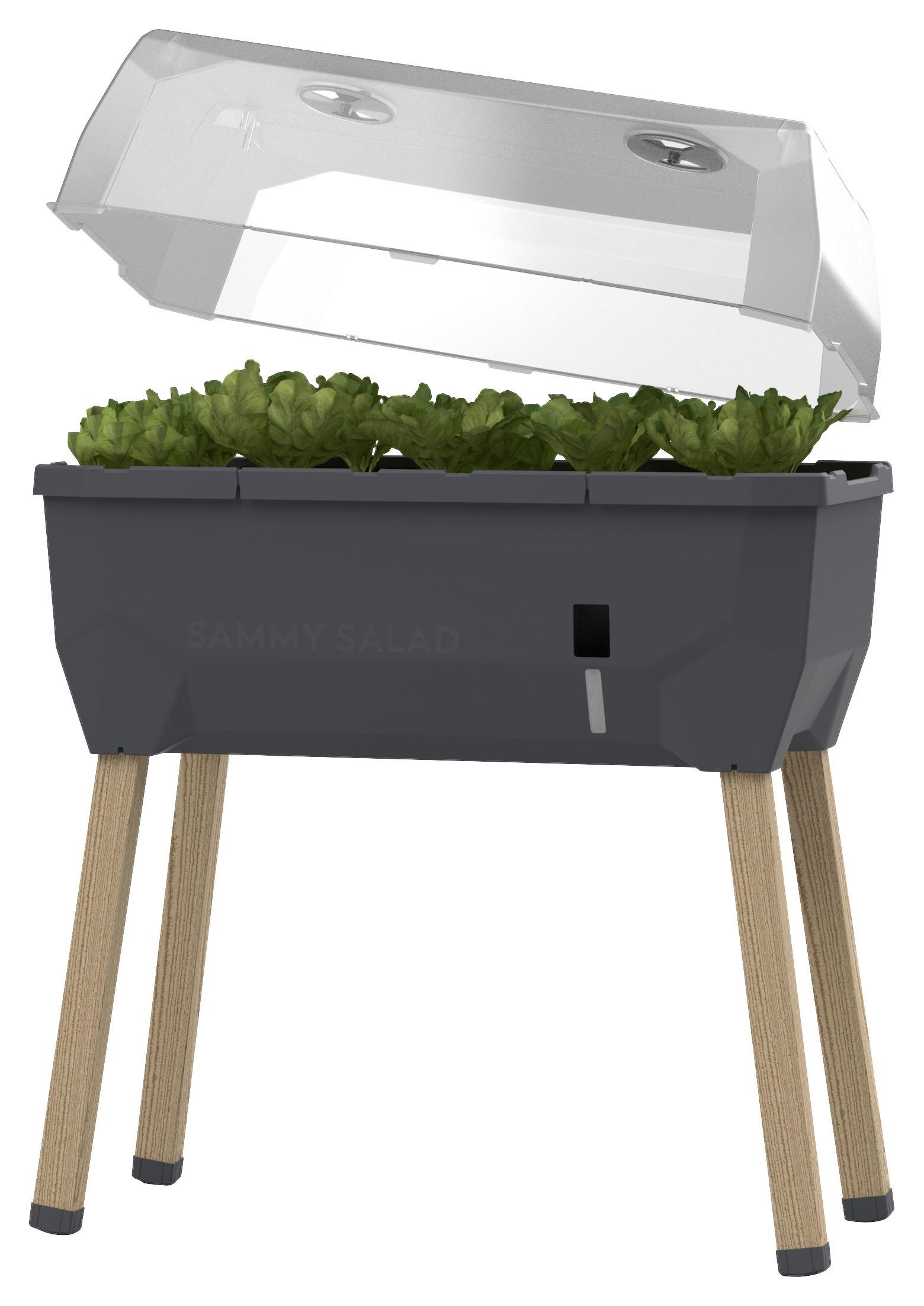 Hochbeet Holz/Kunststoff - Anthrazit, Basics, Holz/Kunststoff (38/95/79cm) - Gusta Garden