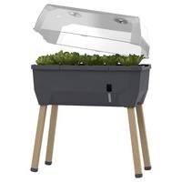 Hochbeet Holz/Kunststoff - Anthrazit, Basics, Holz/Kunststoff (38/95/79cm) - Gusta Garden