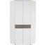 Eckschrank Monza - Dunkelbraun/Weiß, MODERN, Holzwerkstoff (80/196/80cm)