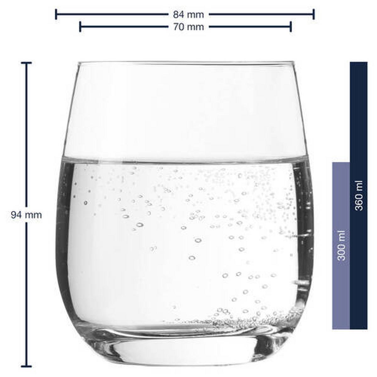 Gläserset Transparent B: 8,40 cm - Transparent, KONVENTIONELL, Glas (8,40/9,40/8,40cm) - Leonardo