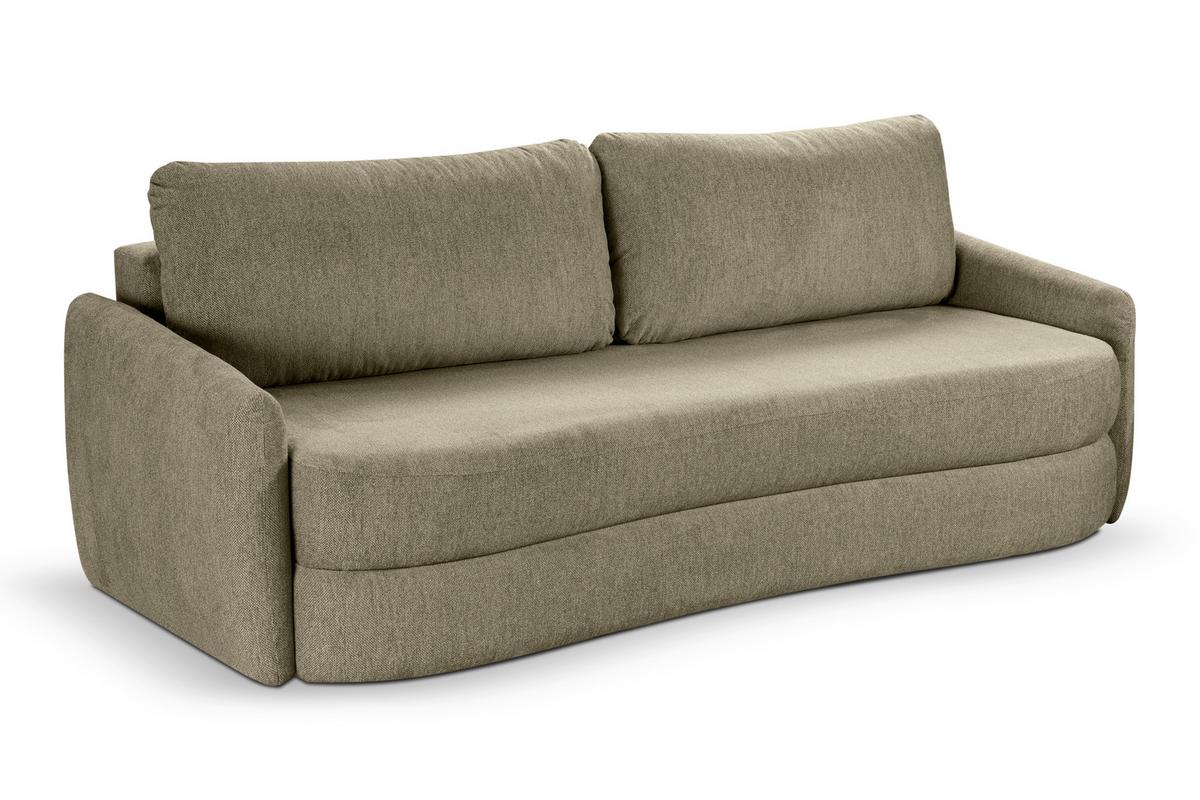 Schlafsofa Diana Grün B: 231cm - Schwarz/Grün, Basics, Holz/Textil (231/93/108cm) - MID.YOU