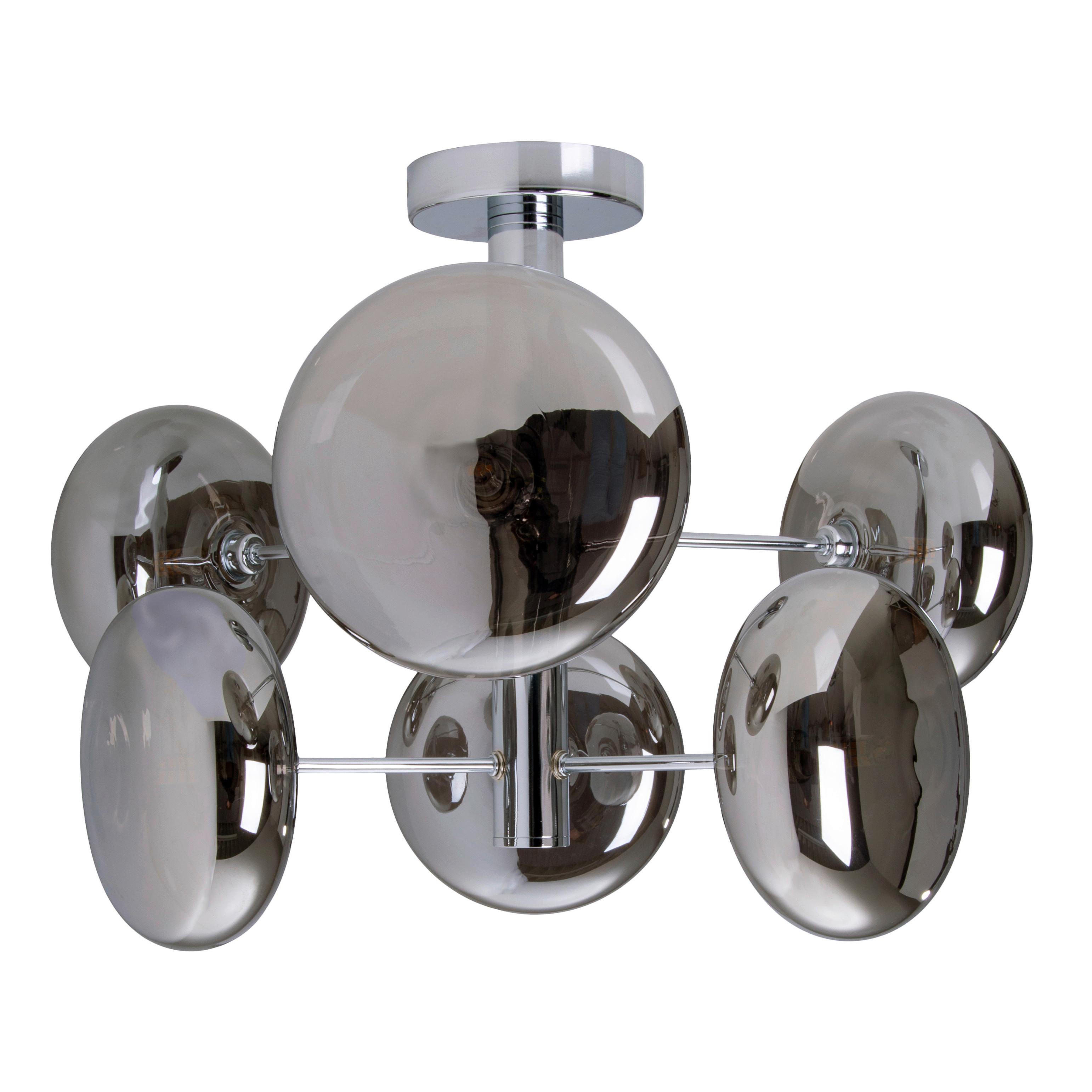 Deckenleuchte Orion - Chromfarben, Basics, Glas/Metall (53/38cm) - Näve