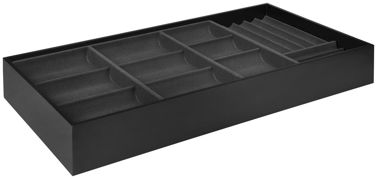Organizér na šperky Unit, L - sivá, Konventionell, kompozitné drevo/textil (79,5/43/10,5cm) - Premium Living