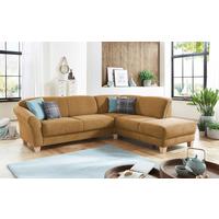 Ecksofa Gotland senfgelb, 257x212 cm - Senfgelb/Naturfarben, KONVENTIONELL, Textil (257/212cm) - Sit & More