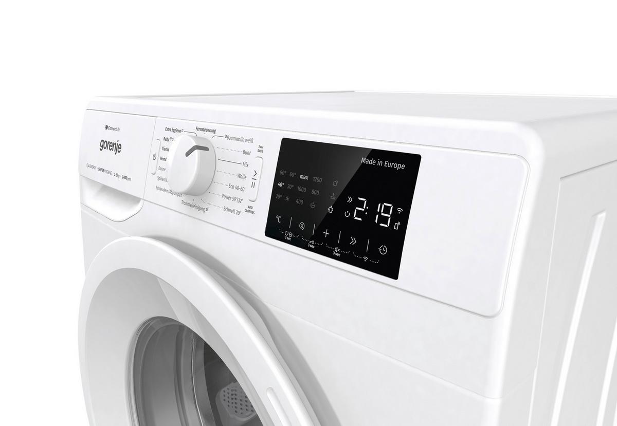Waschmaschine Wpnei94a1dts - Weiß, Basics, Glas/Kunststoff (60/85/54,5cm) - Gorenje