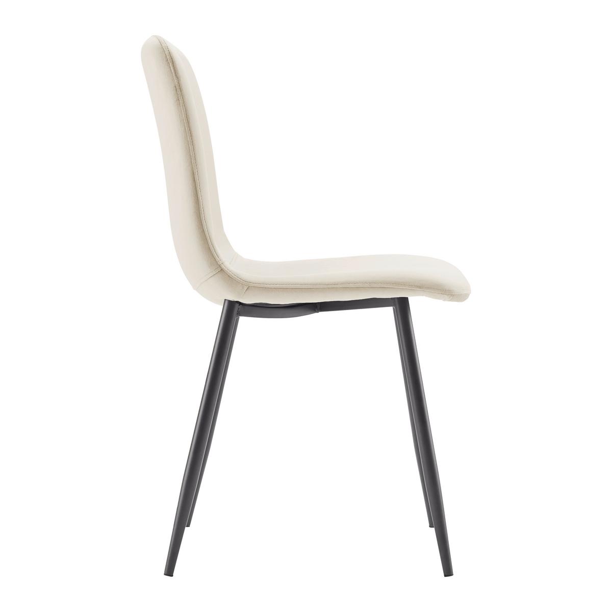 Moderná jedálenská stolička ELIF béžová - čierna/béžová, Modern, kov/drevo (43/86/55cm) - P & B