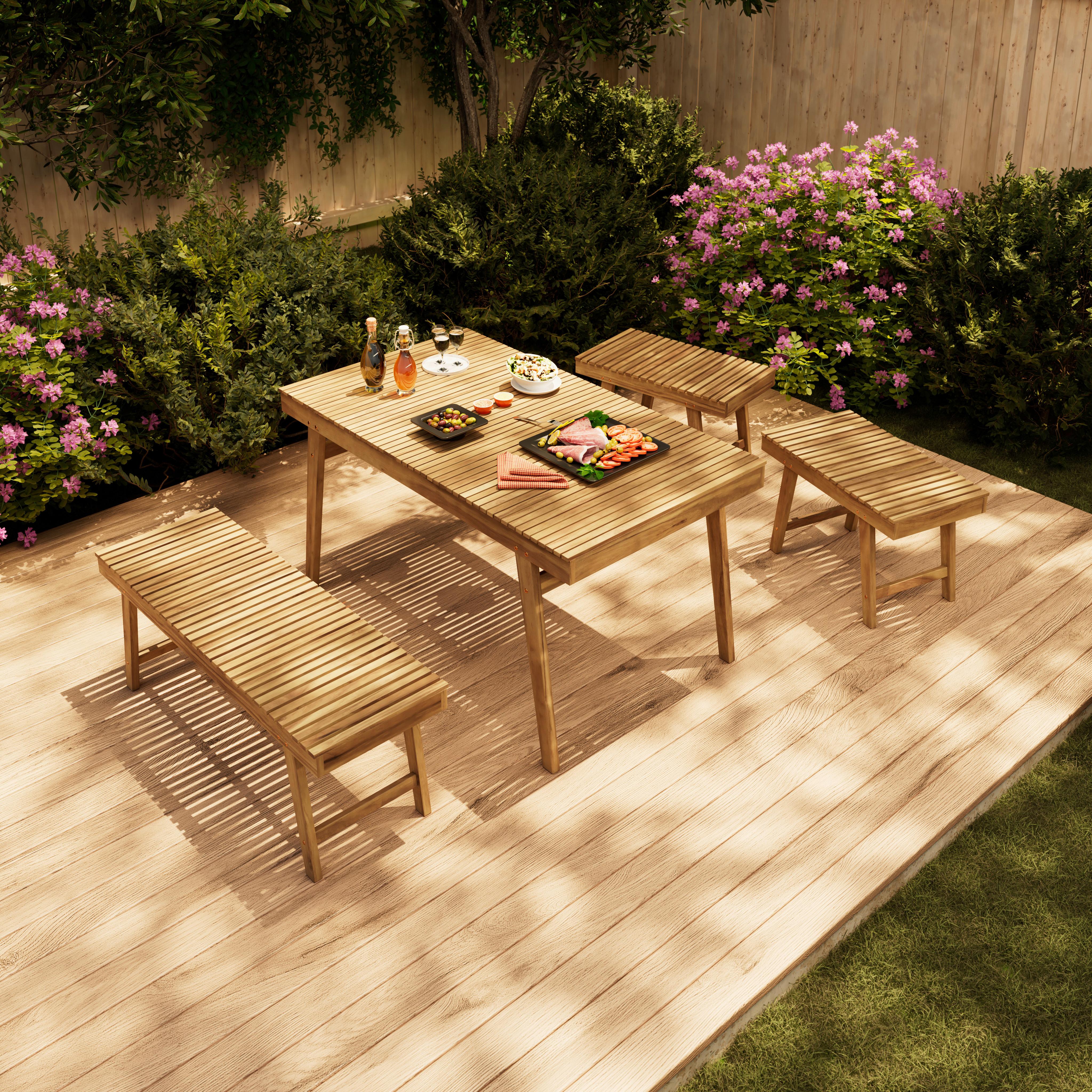 Gartenset Algier - Akaziefarben, MODERN, Holz - Beldano