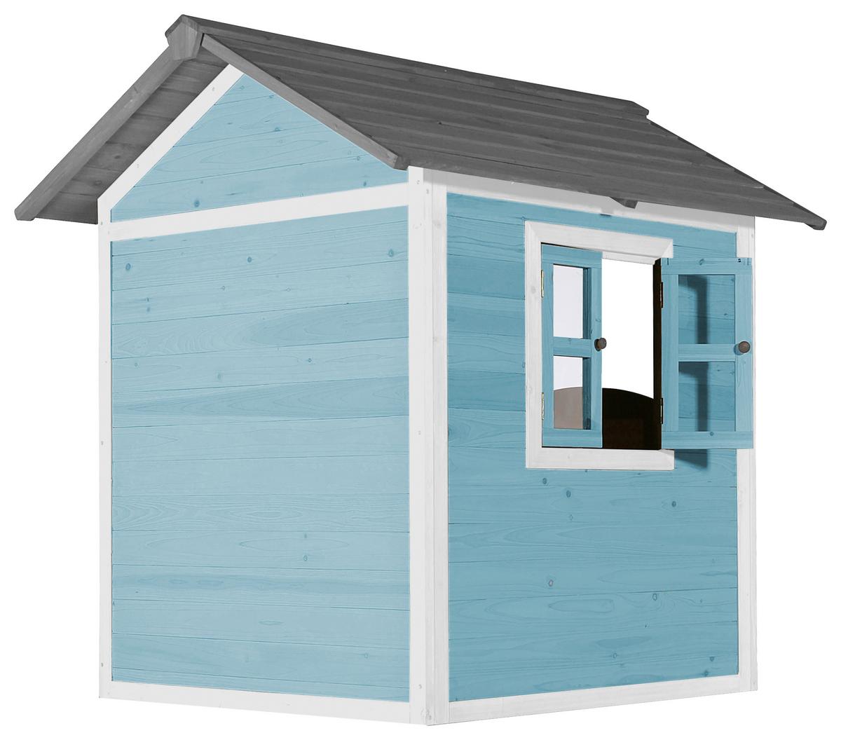 Spielhaus C050.001.01 - Blau/Weiß, KONVENTIONELL, Holz (111/133/135cm) - Ambia Garden