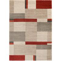 Webteppich Palazzo Bloc Braun/Rot/Beige 200x290 cm - Beige/Rot, KONVENTIONELL, Textil (200/290cm) - Novel
