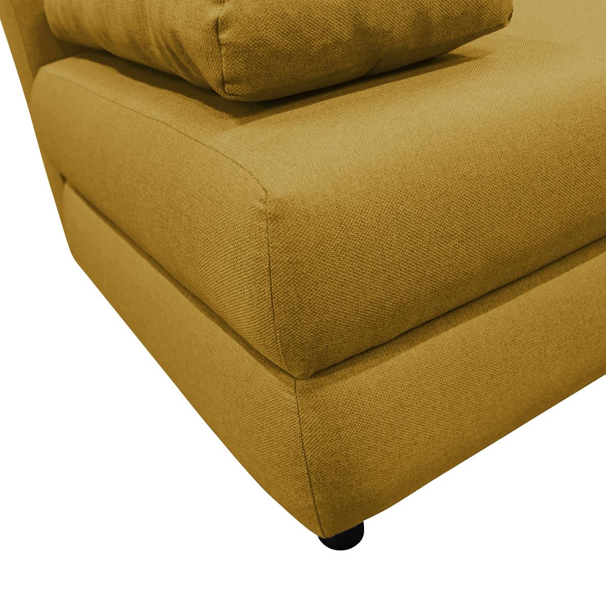 Schlafsofa Mela Gelb B: 200 Cm - Gelb/Schwarz, Design, Textil (200/88/87cm) - P & B