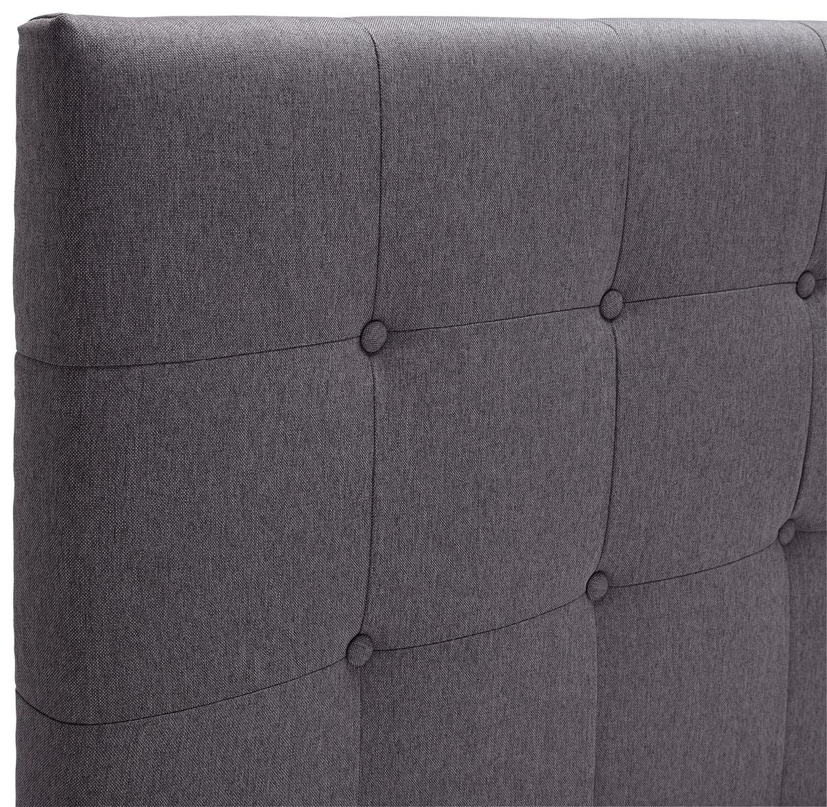 Čalouněná postel Frederico, 180x200, šedá - šedá/černá, Moderní, kov/dřevo (180/200cm) - Bessagi Home
