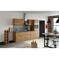 Küchenzeile Sorrento ohne Geräte B: 270 cm Eichefarben - Eichefarben/Anthrazit, MODERN, Holzwerkstoff (270/210/60cm) - Held