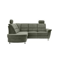Ecksofa mit Stauraum Parole Grün Chenille - Chromfarben/Grün, KONVENTIONELL, Textil (184/231cm) - Livetastic