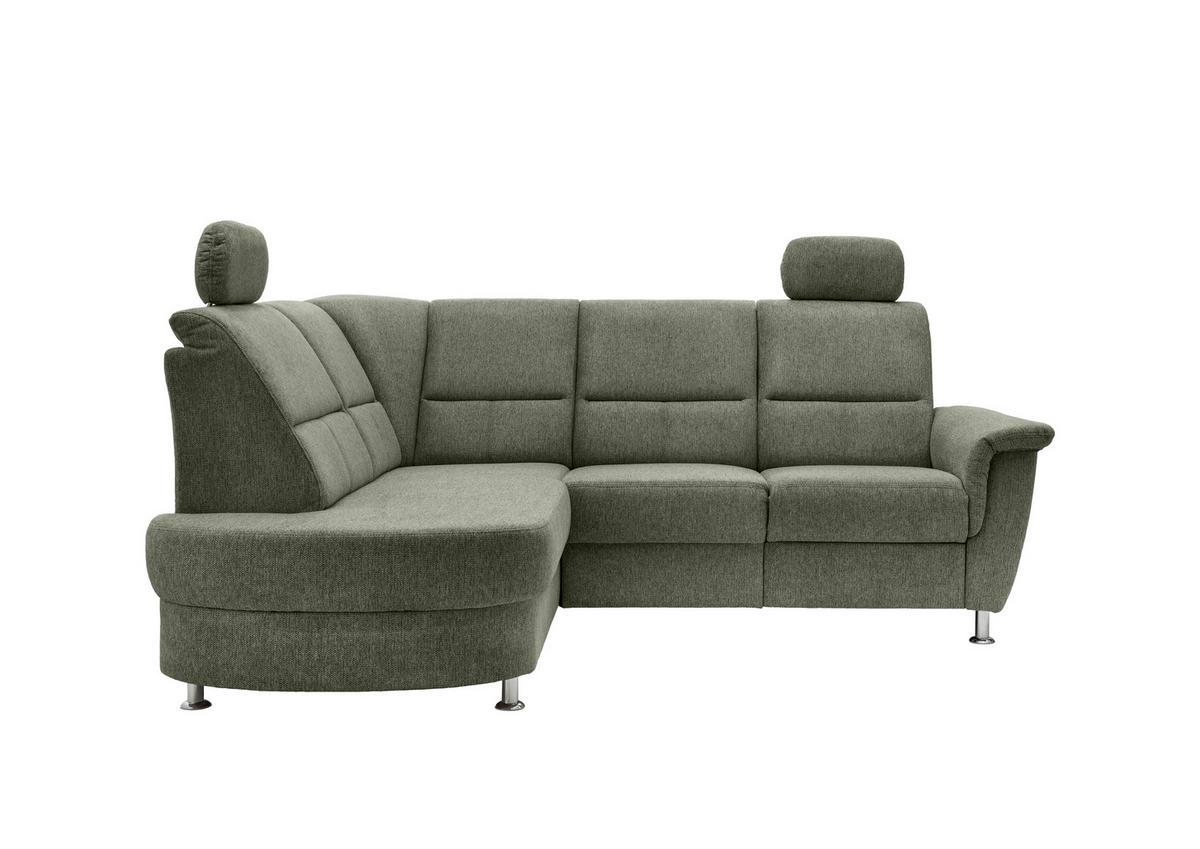 Ecksofa mit Stauraum Parole Grün Chenille - Chromfarben/Grün, KONVENTIONELL, Textil (184/231cm) - Livetastic