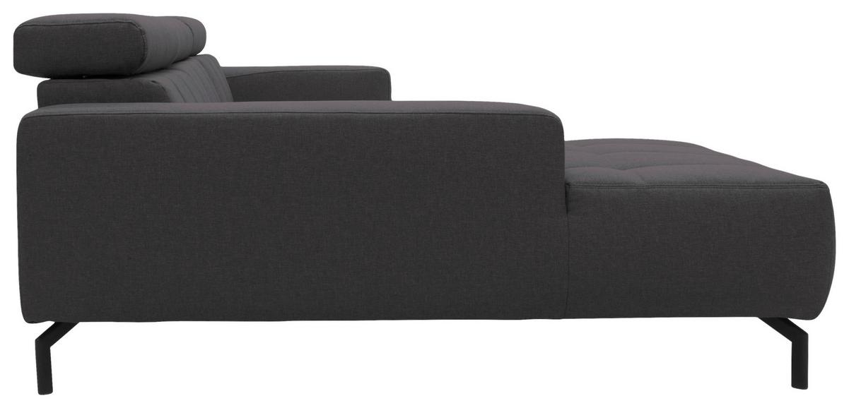 Ecksofa Cunelli Schwarz/braun Webstoff - Schwarz/Braun, Design, Textil (175/292cm) - MID.YOU