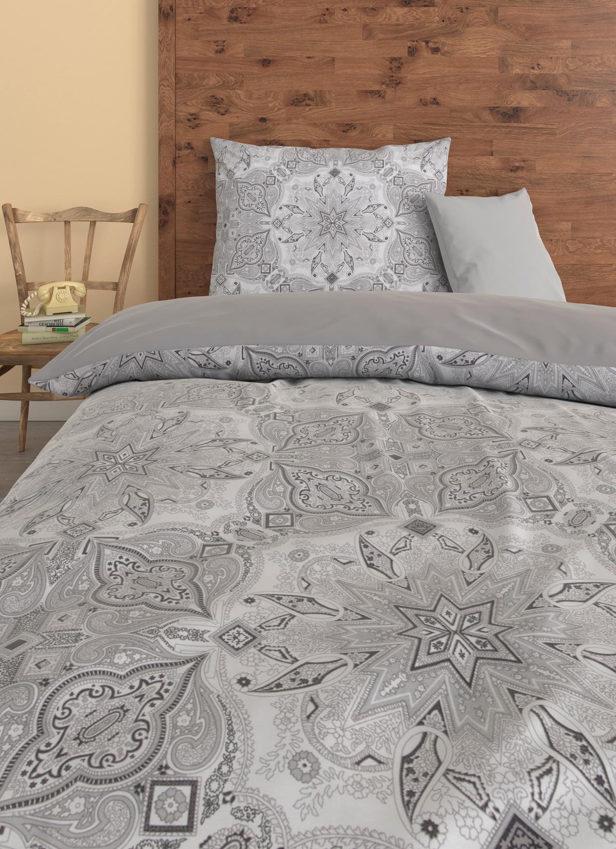 Bettwäsche Tina - Grau, ROMANTIK / LANDHAUS, Textil - James Wood
