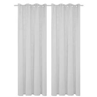 Ösenvorhang Softy 2er Set - Grau, Basics, Textil (140/225cm)