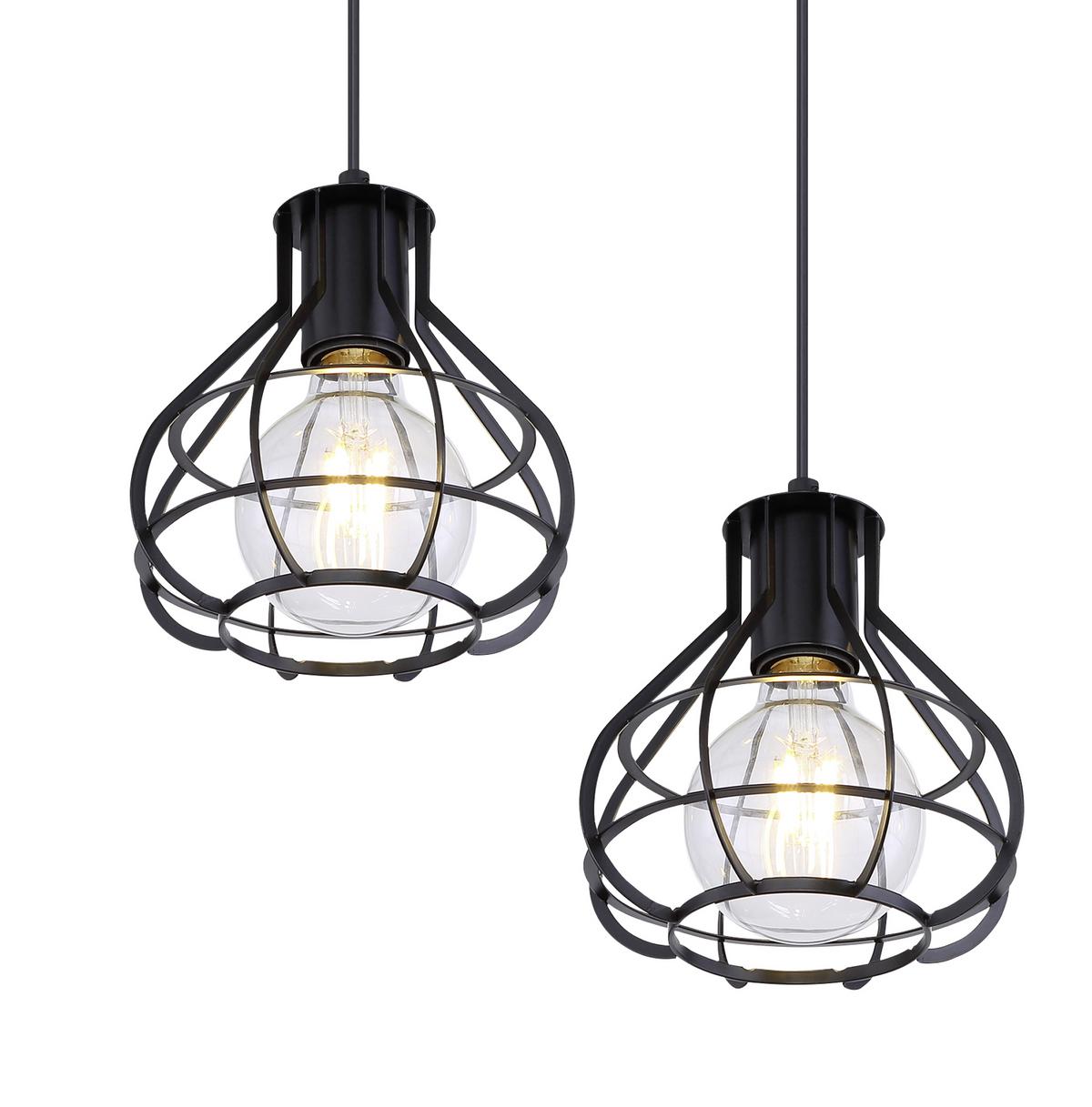 Deckenleuchte Clarista L: 80 Cm 4-Flammig - Schwarz, Trend, Metall (80/18/100cm) - Globo
