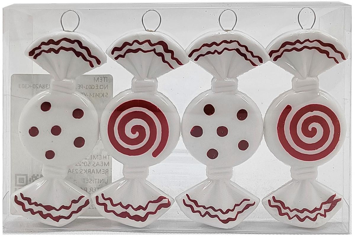 Függődísz Sandy - piros/fehér, Konventionell, műanyag/textil (16/1.2/10.5cm) - Luca Bessoni