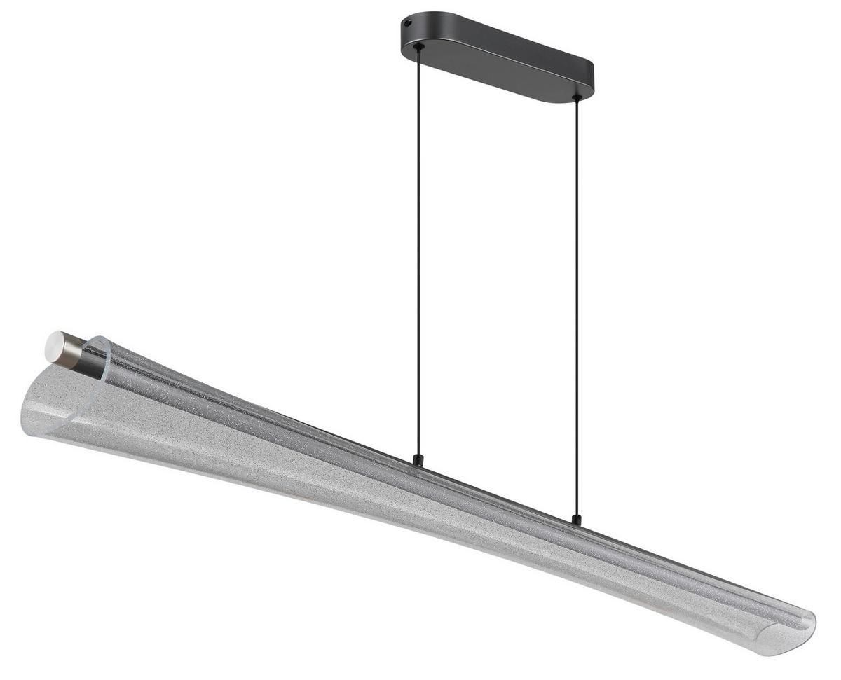 ZÁVESNÉ LED SVIETIDLO MALINDA - číra/čierna, Design, kov/plast (121/13,5/120cm) - Globo