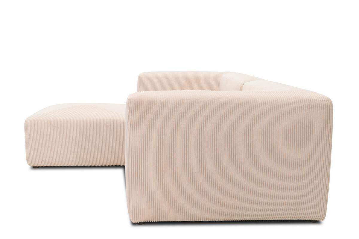Ecksofa Creme B: 216 Cm - Creme/Schwarz, Design, Textil (216/69/193cm) - MID.YOU