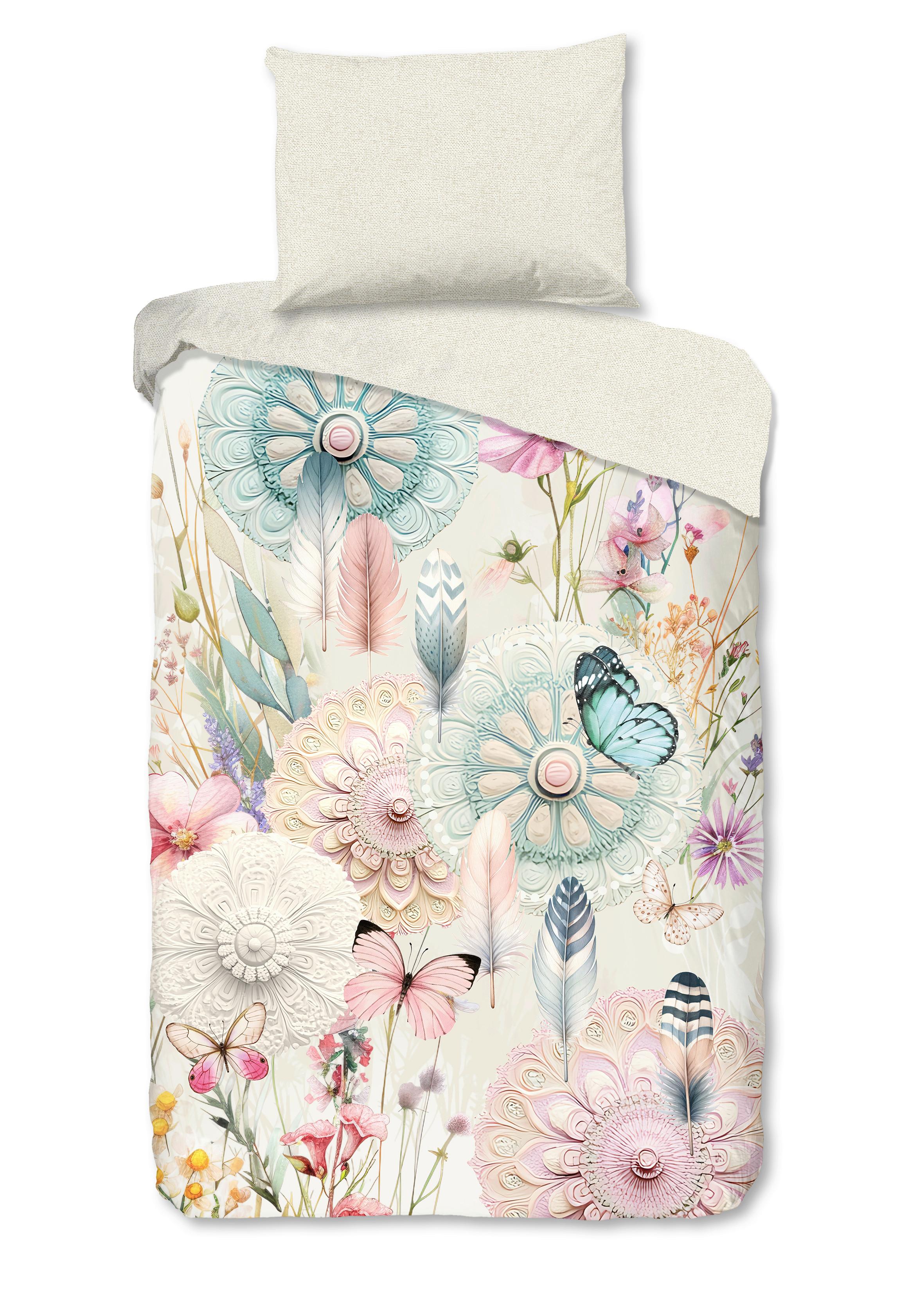 BETTWÄSCHE MAYSA - Multicolor/Creme, Basics, Textil (140/200cm)