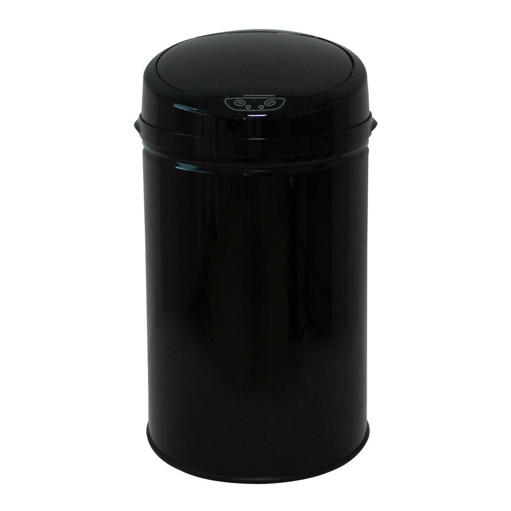 Mülleimer Inox Black Mit Deckel 30l Edelstahl Schwarz