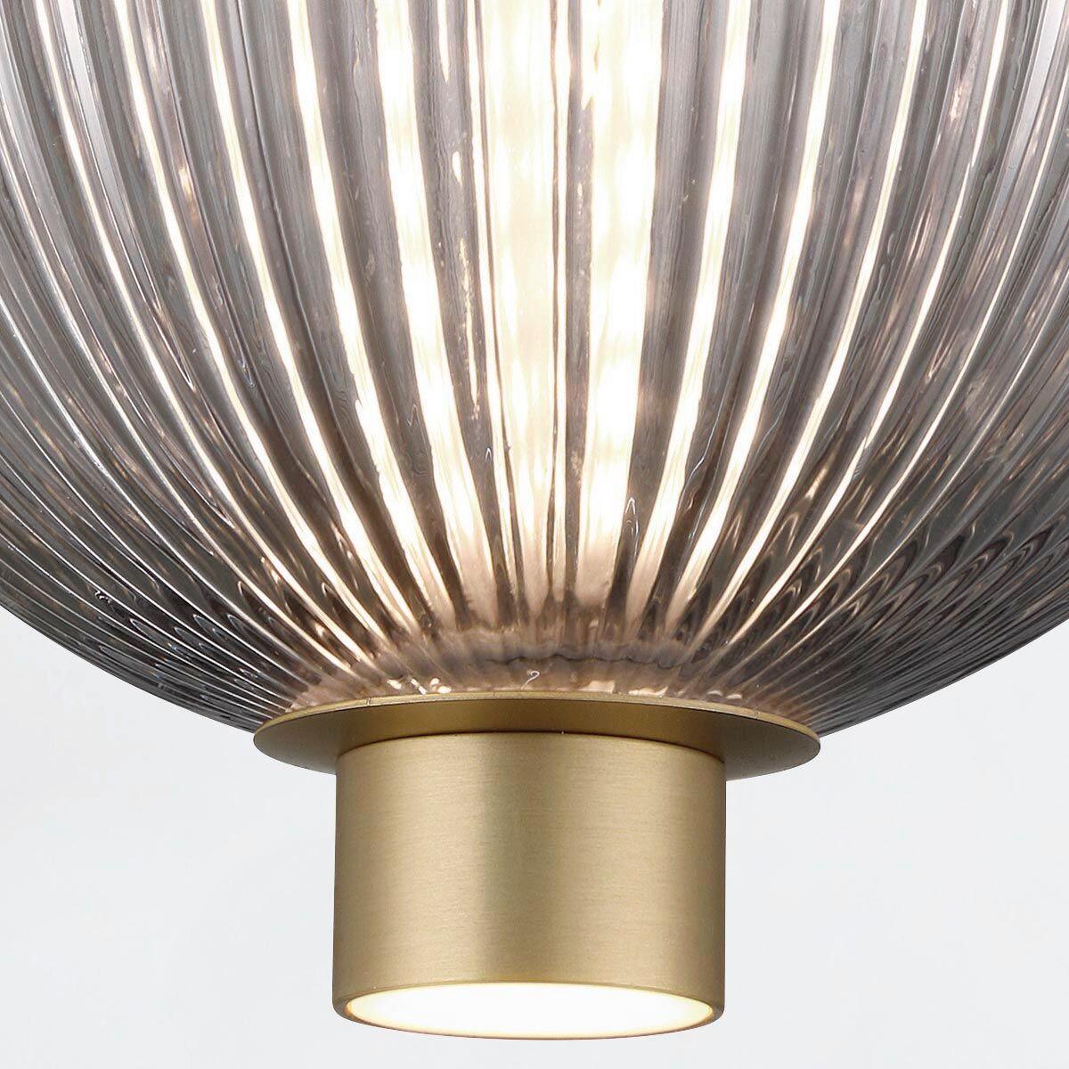 Függeszték Qn-Palmas-2mp-Bg - aranyszínű, Design, üveg/fém (15,2/40cm) - Elstead Lighting