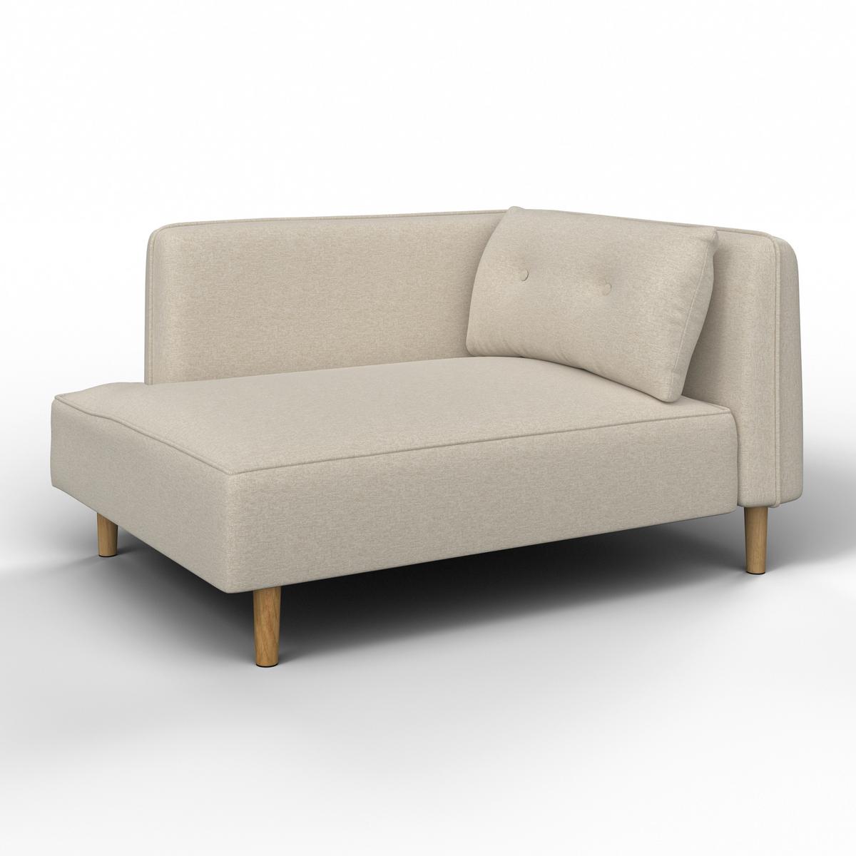 Pohovka FANNY, šedavě hnědá - přírodní barvy/šedavě hnědá, Moderní, dřevo/textil (154/55/73cm) - Bessagi Home