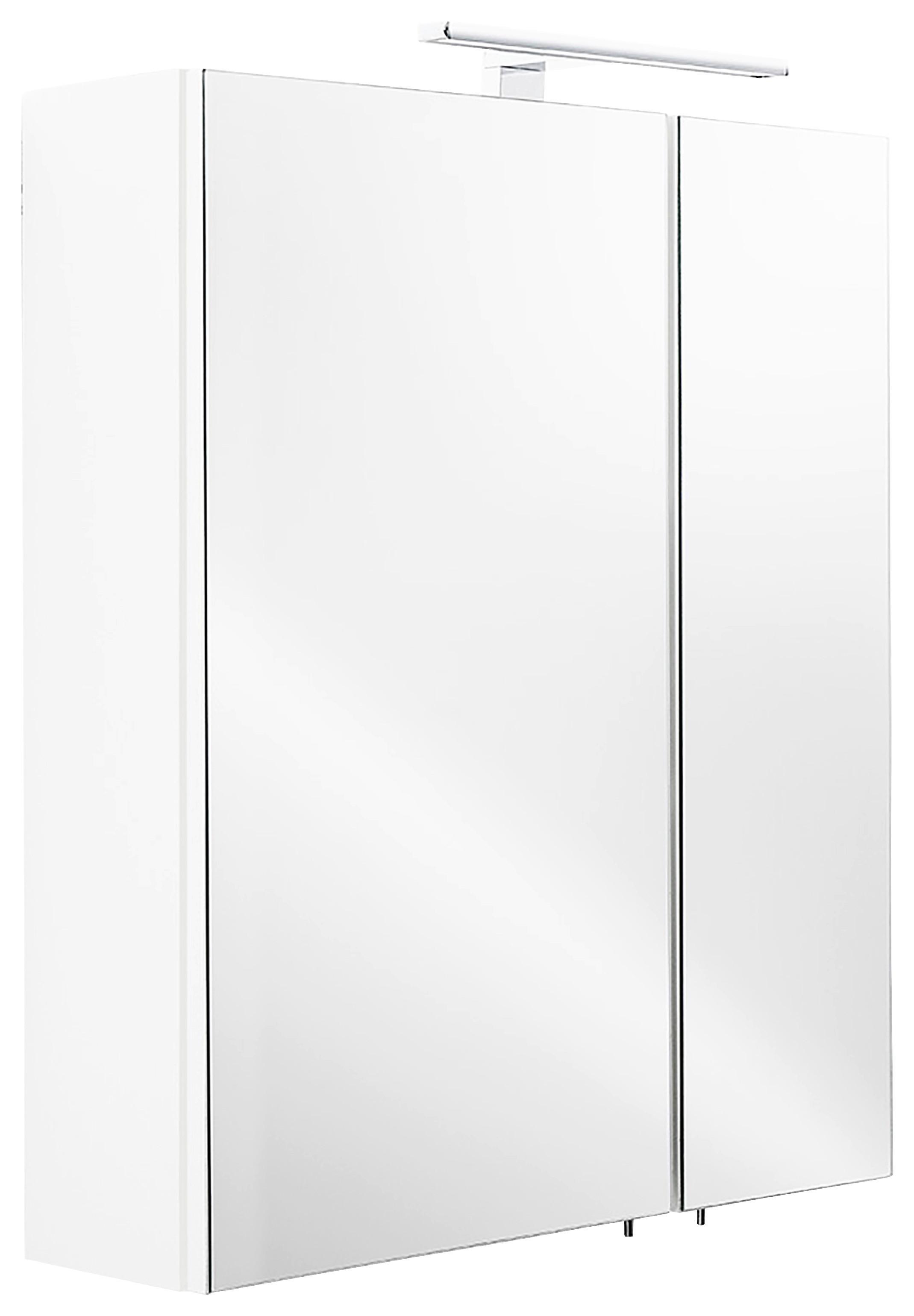 SPIEGELSCHRANK Weiß B: 60cm - Weiß, Basics, Glas/Holzwerkstoff (60/68/16cm) - MID.YOU