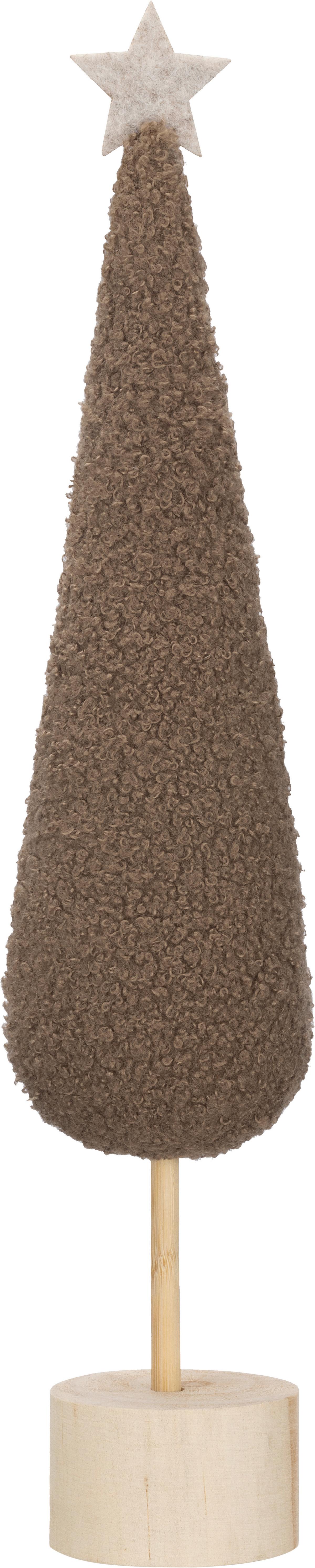 Dekoweihnachtsbaum Gustav - Dunkelbraun, KONVENTIONELL, Holz/Textil (6/6/36,5cm) - Luca Bessoni
