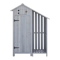 Domek na nářadí MARIANNA šedá - šedá, Moderní, dřevo (131/180/54,3cm) - Bessagi Garden