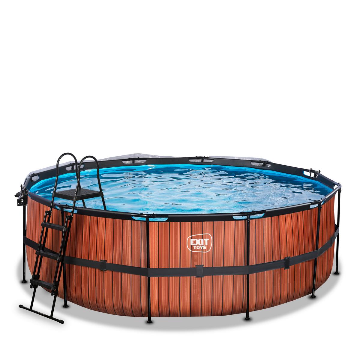 Pool-Set Braun, D/H: 427x122cm - Braun, KONVENTIONELL, Kunststoff (427/122cm) - EXIT Toys