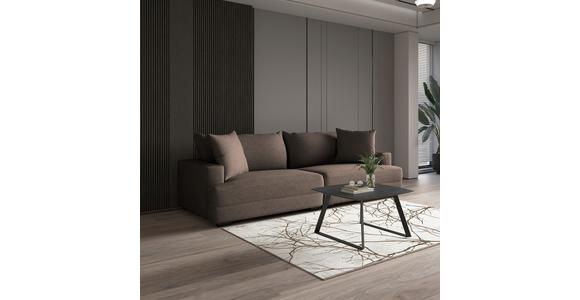 Megasofa Pelle-Megasofa - Wengefarben/Cappuccino, Trend, Textil (261/124cm) - Luca Bessoni