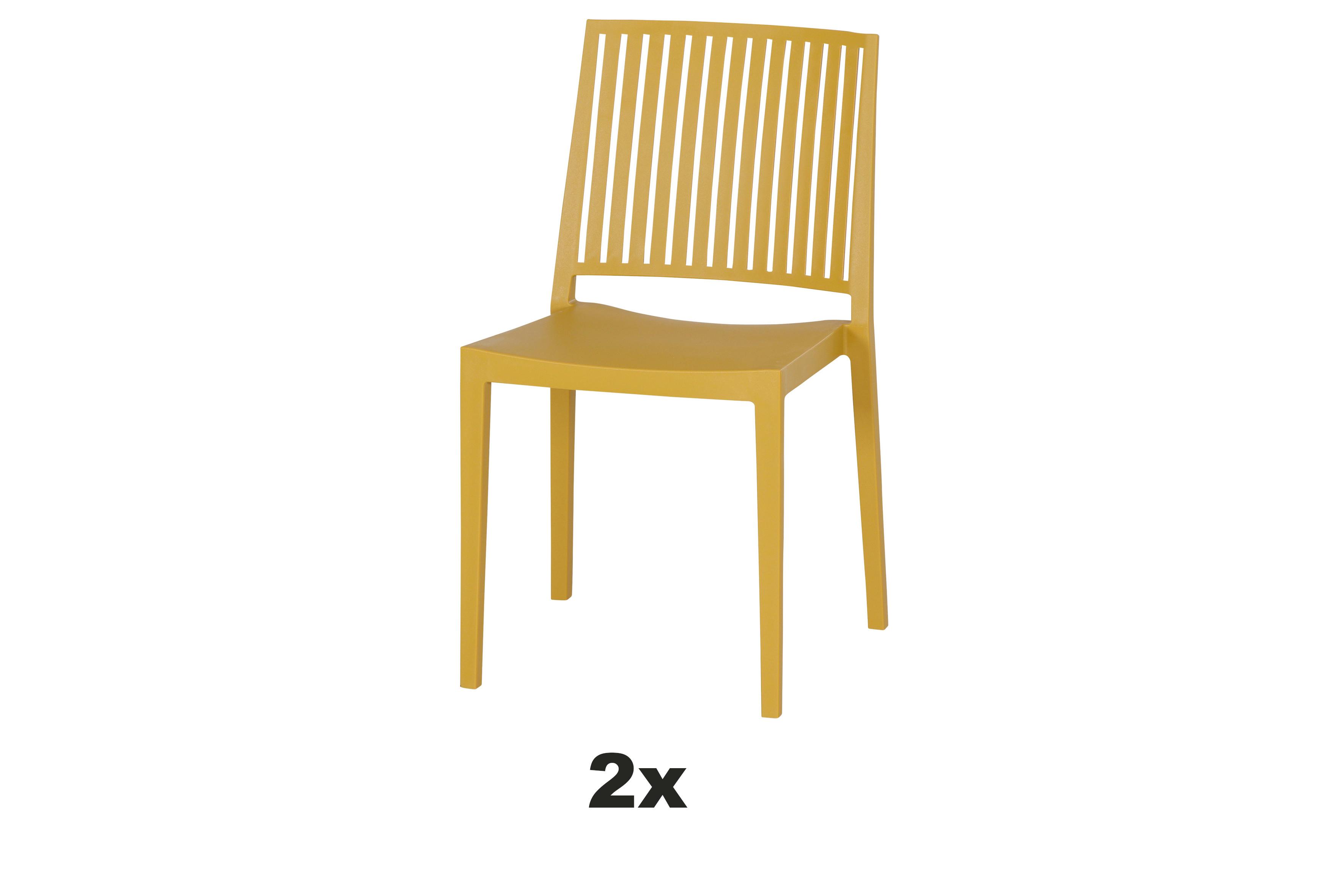 Stapelstuhl T20078 - Gelb, Basics, Kunststoff (57/80/56cm) - Siena Garden