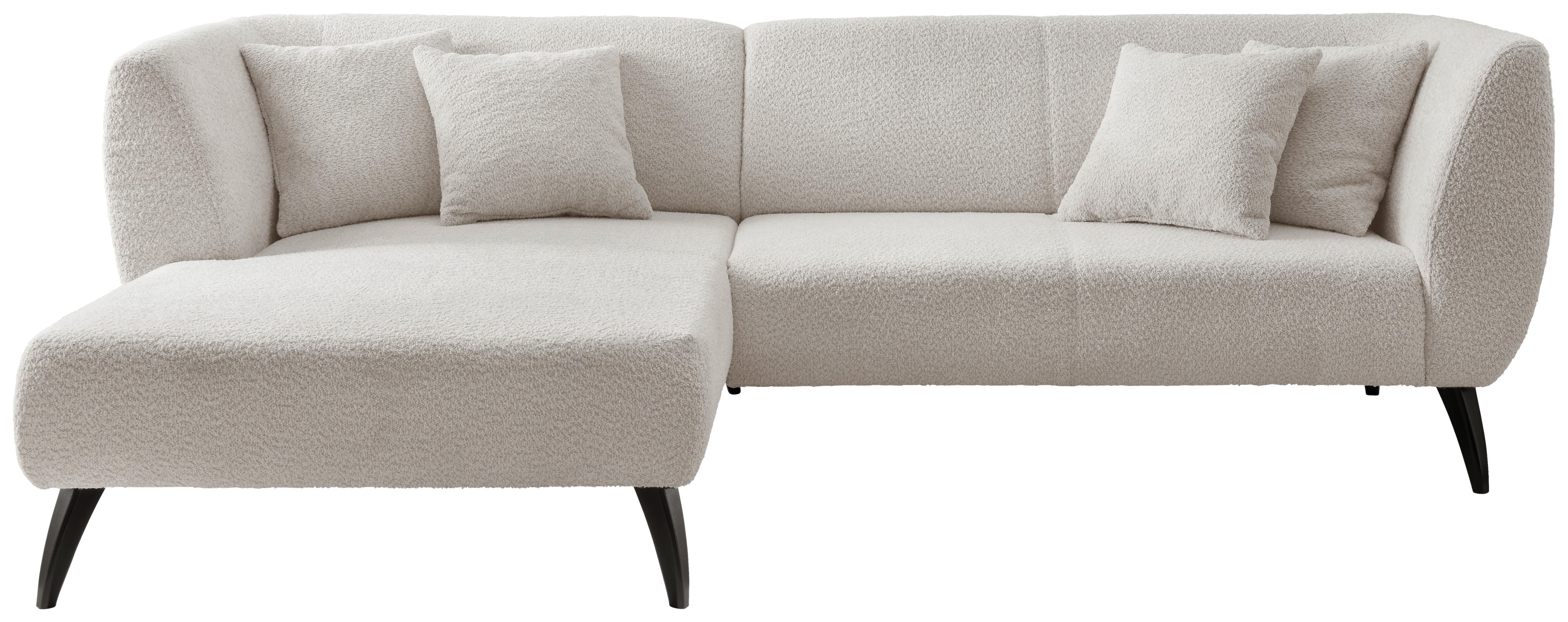 Ecksofa Colori Weiß S: 160/264 cm - Schwarz/Weiß, MODERN, Holz/Textil (160/264cm) - MID.YOU