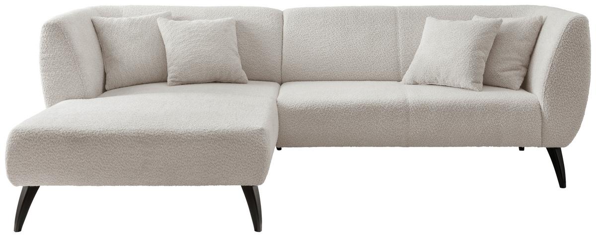 Ecksofa Colori Weiß S: 160/264 Cm - Schwarz/Weiß, MODERN, Holz/Textil (160/264cm) - MID.YOU