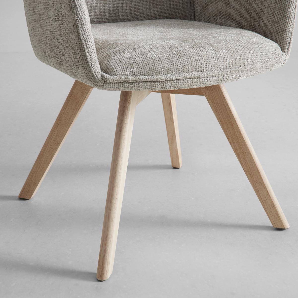 ŽIDLE S PODRUČKAMI TERESA - světle šedá/přírodní barvy, Moderní, kov/dřevo (60/92,5/61cm) - Bessagi Home