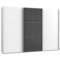 Schwebetürenschrank B: 300 cm Level Grau/Weiß - Weiß/Grau, MODERN, Holzwerkstoff (300/216/65cm) - MID.YOU