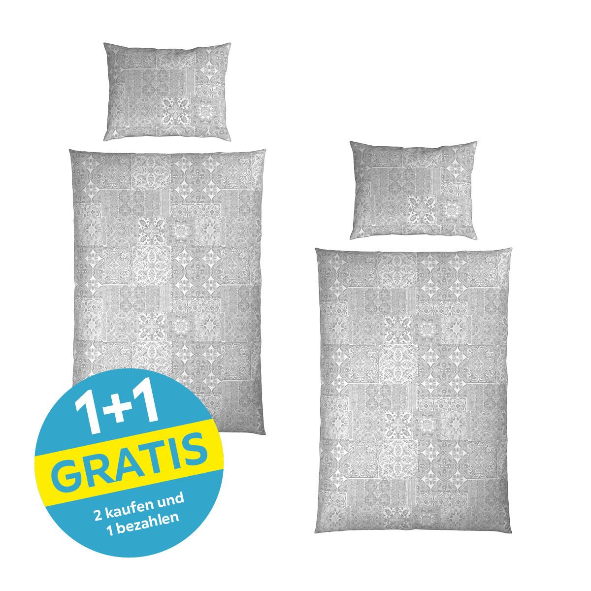 Bettwäsche Sara - Silberfarben, ROMANTIK / LANDHAUS, Textil - James Wood