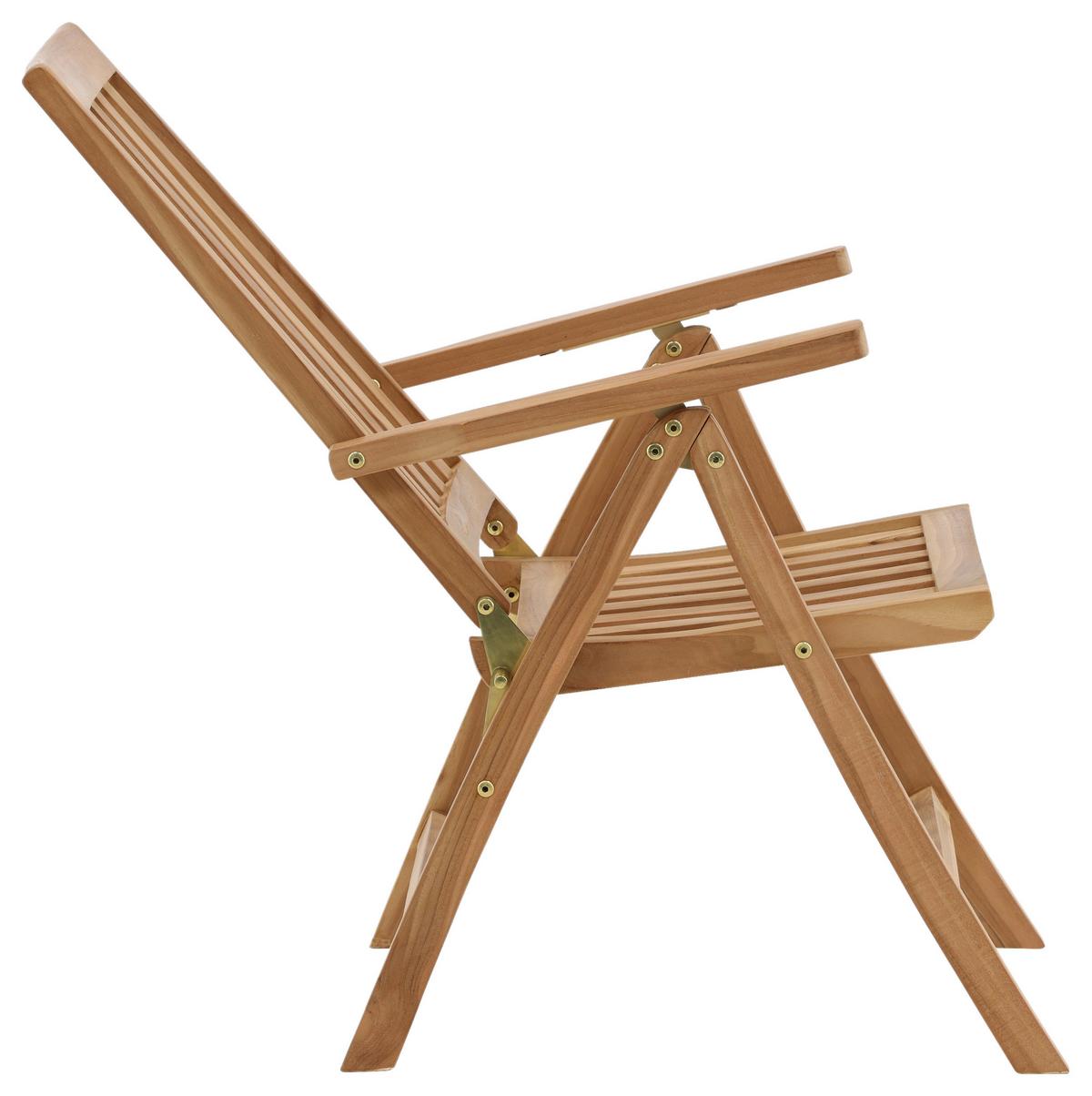 Klappstuhl Kenya - Teakfarben, KONVENTIONELL, Holz (62/105/73cm) - Gardenson