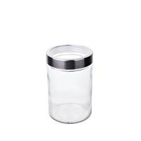 Vorratsdose Liliana - Edelstahlfarben/Transparent, Basics, Glas/Kunststoff (11/17cm) - Luca Bessoni