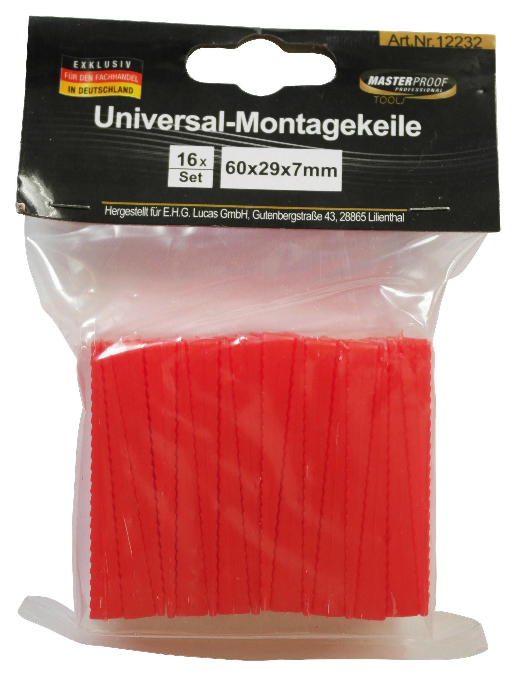 Möbelkeil Kunststoff Rot 16 Stk. L: 6 Cm - Rot, Basics, Kunststoff (6/2,9/0,7cm)