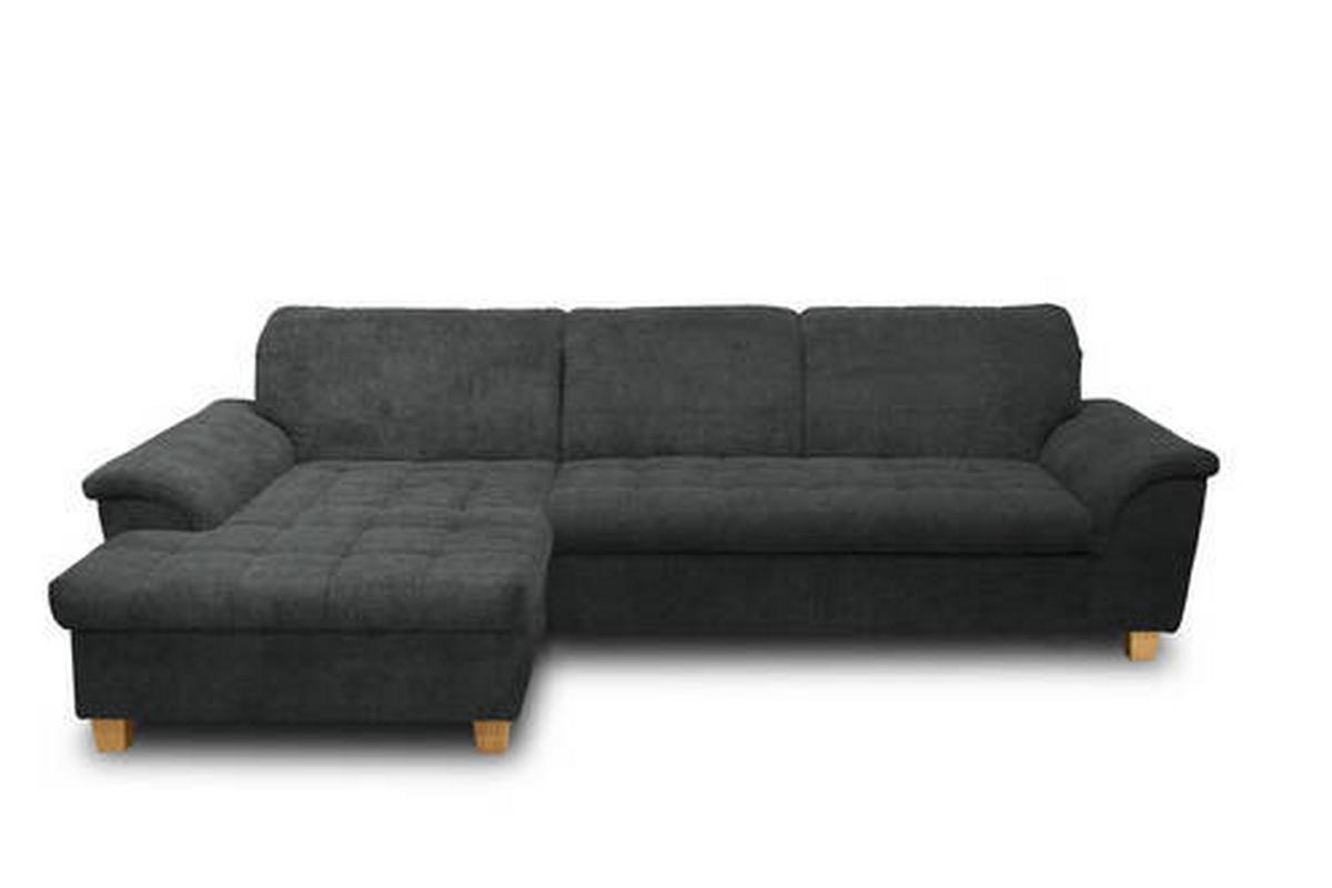 Ecksofa Franzi Dunkelgrau Mikrofaser - Eichefarben/Dunkelgrau, KONVENTIONELL, Textil (162/279cm) - MID.YOU