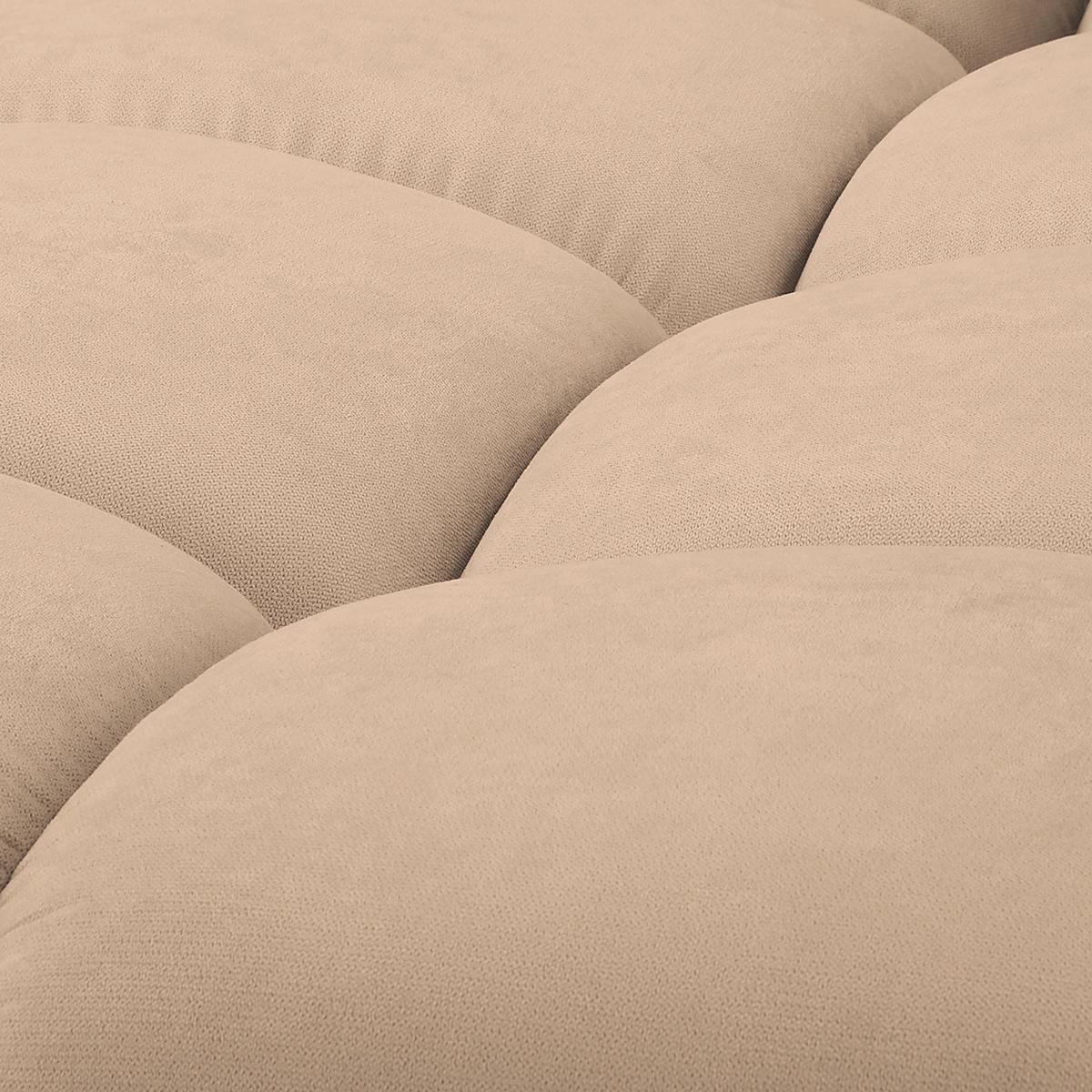 Ecksofa Azzuro Beige S: 256x175 cm - Beige/Silberfarben, Design, Textil (256/175cm) - Livetastic