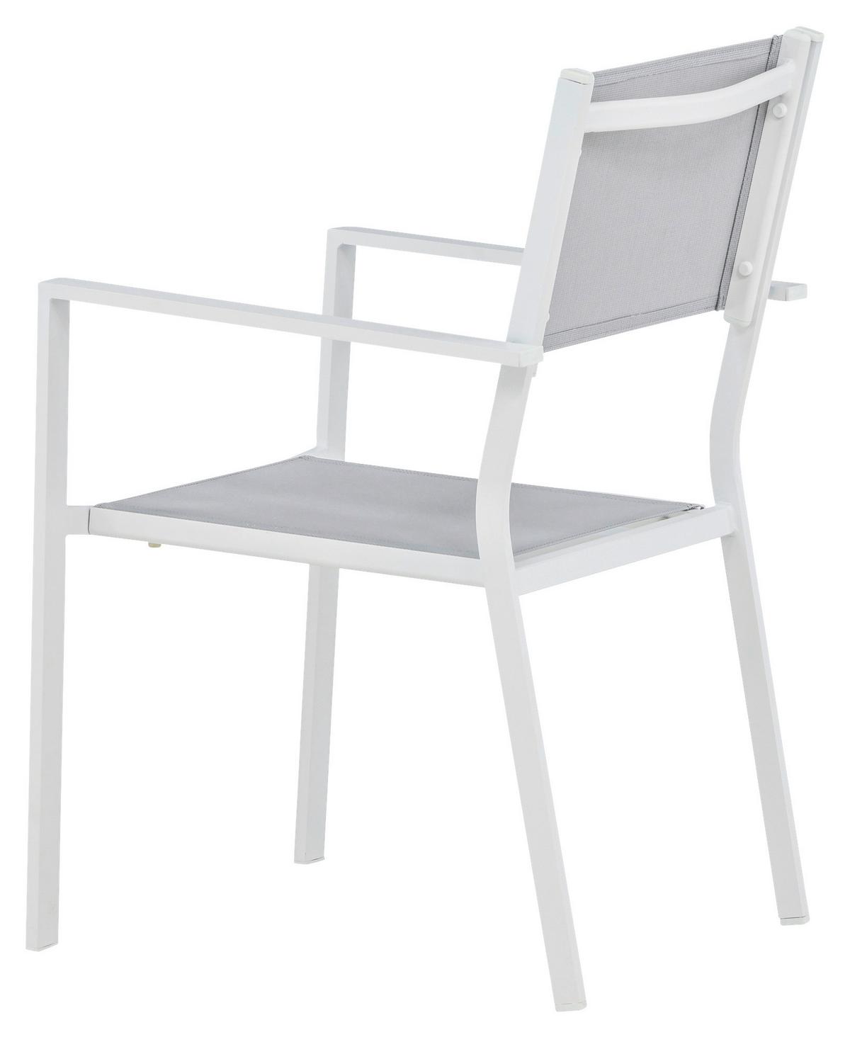 Stapelsessel Copacabana - Weiß, KONVENTIONELL, Textil/Metall (56.5/88/61cm) - Gardenson