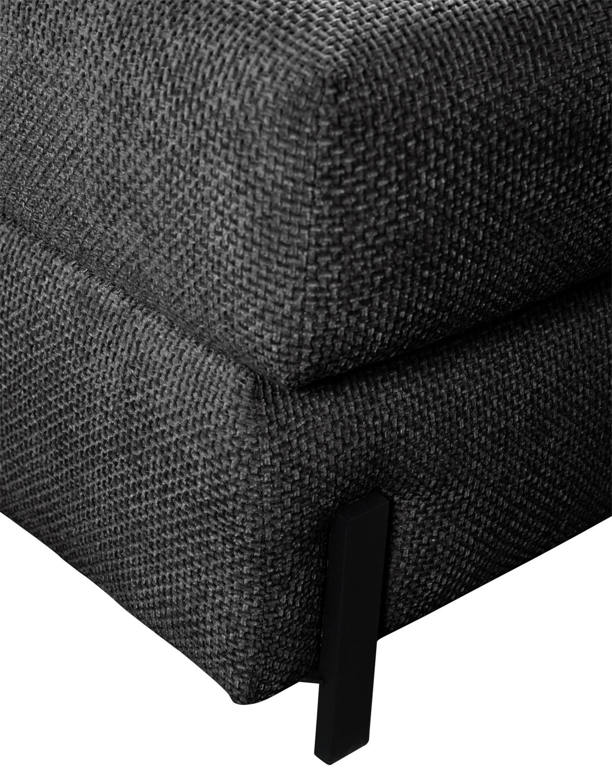 Ecksofa Naomi Anthrazit/Schwarz, 265 cm - Anthrazit/Schwarz, Design, Textil (265/162cm) - MID.YOU